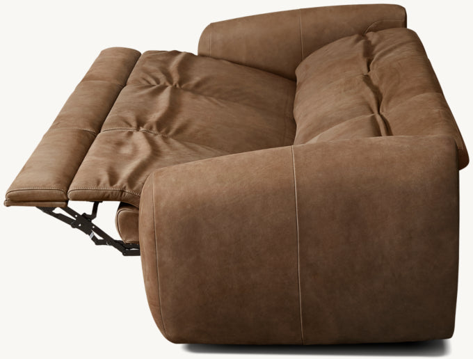 Monceau Recliner Modular Leather 3-Piece Sofa