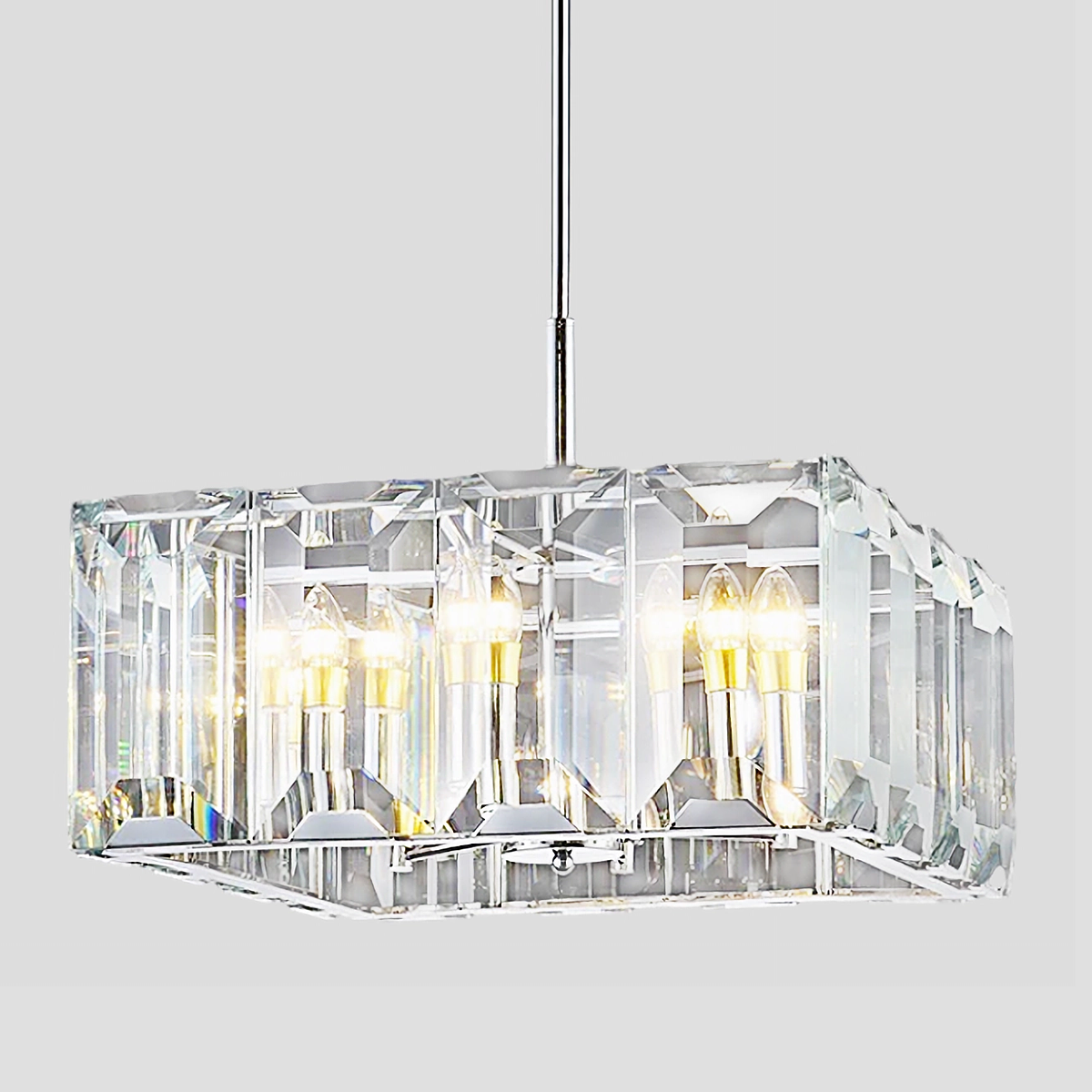 Harly Crystal Square Chandelier 24"
