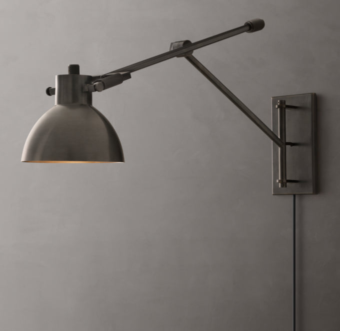 Machinist Swing-Arm Task Sconce