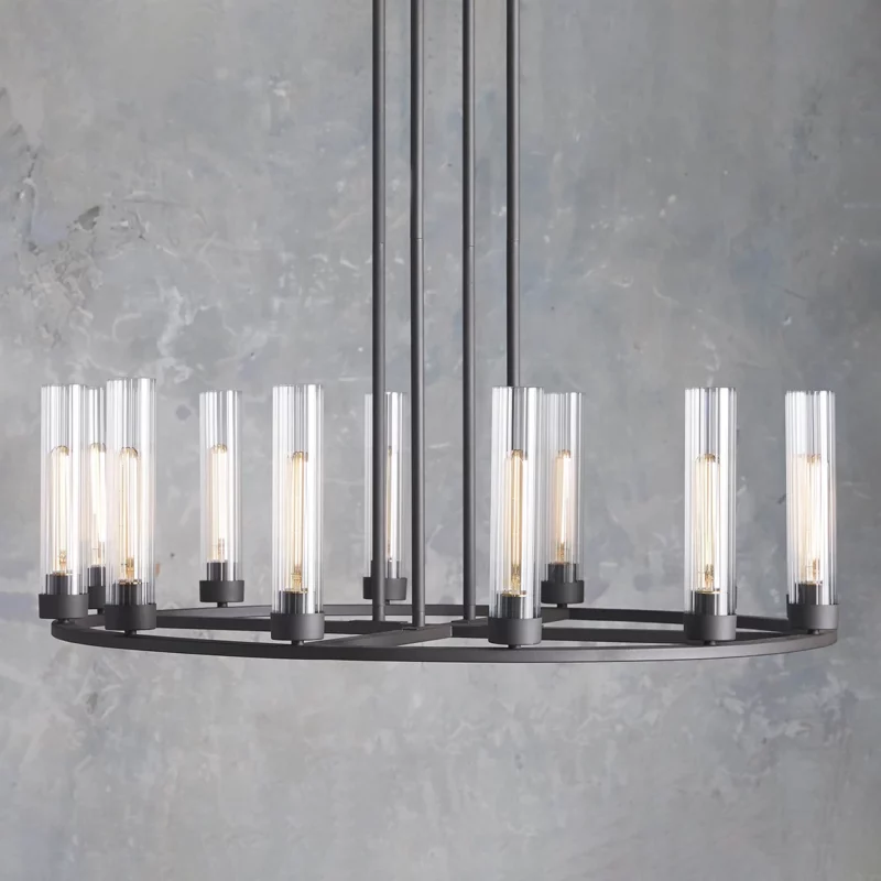 Andreas Round Glass Chandelier