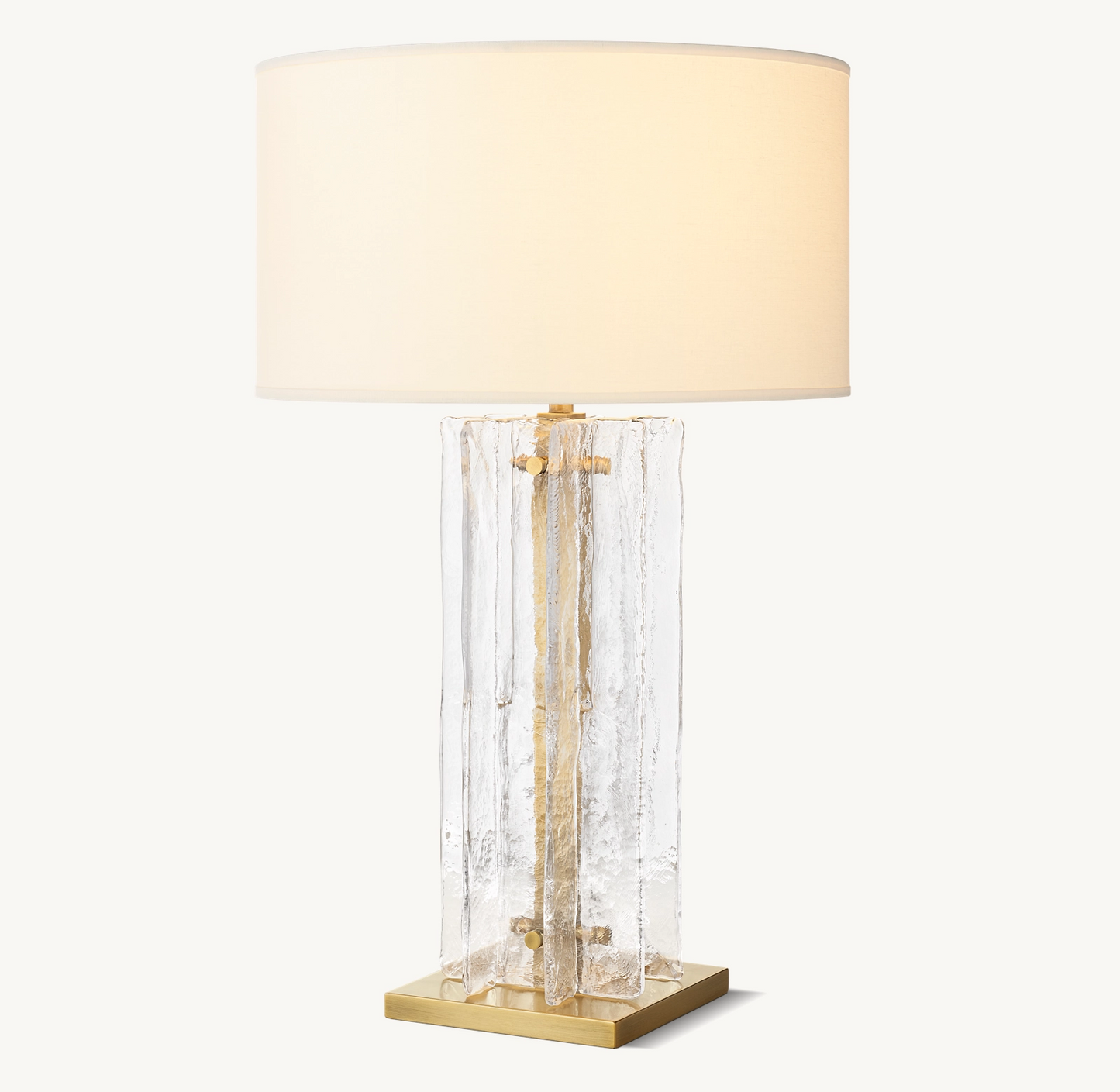 Lattice Clear Glass Table Lamp