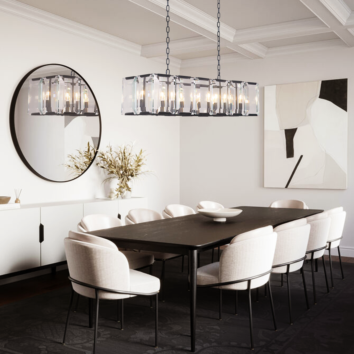Harly Crystal Rectangular Chandelier