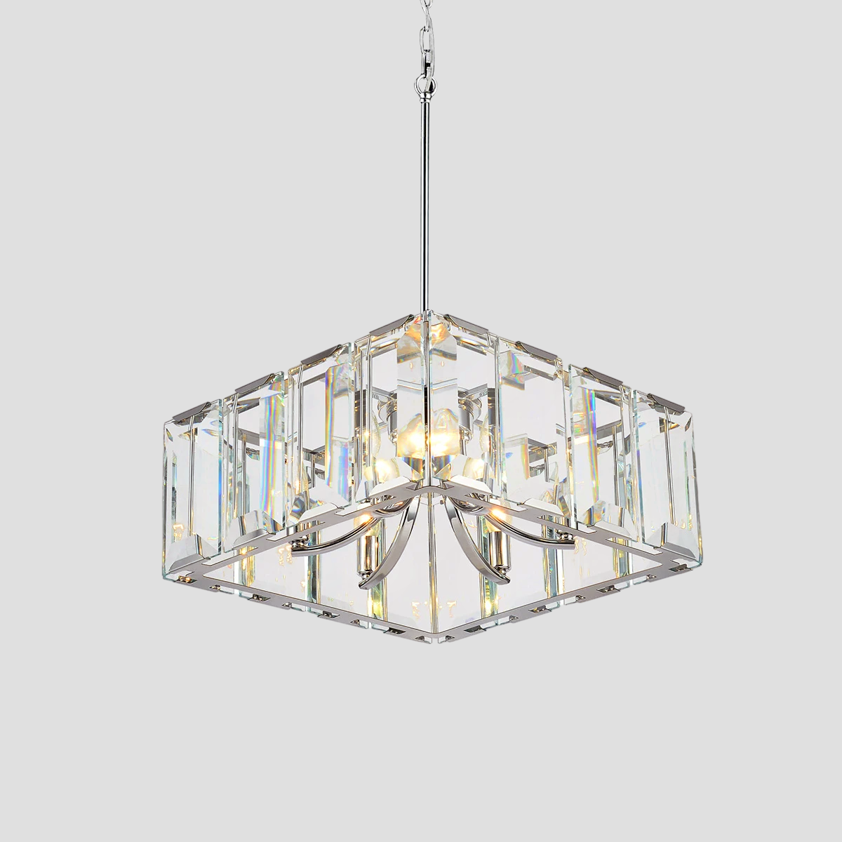 Harly Crystal Square Chandelier 24"