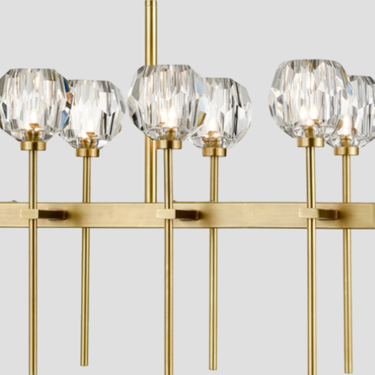 Kristina Clear Glass Linear Dining Room Chandelier