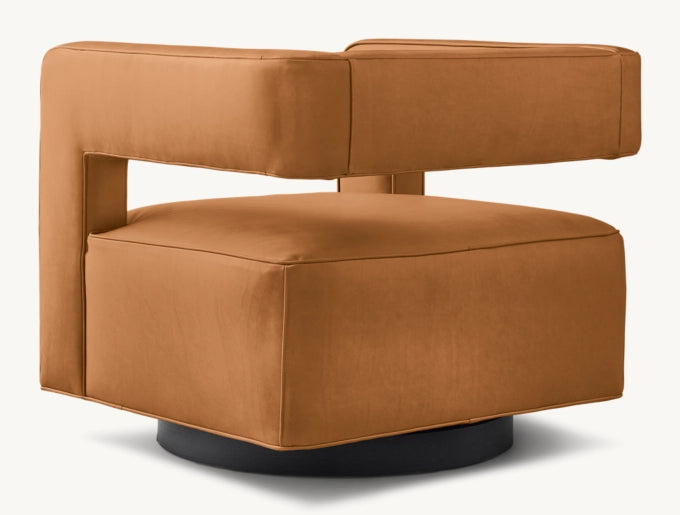 Drew Leather Swivel Chair