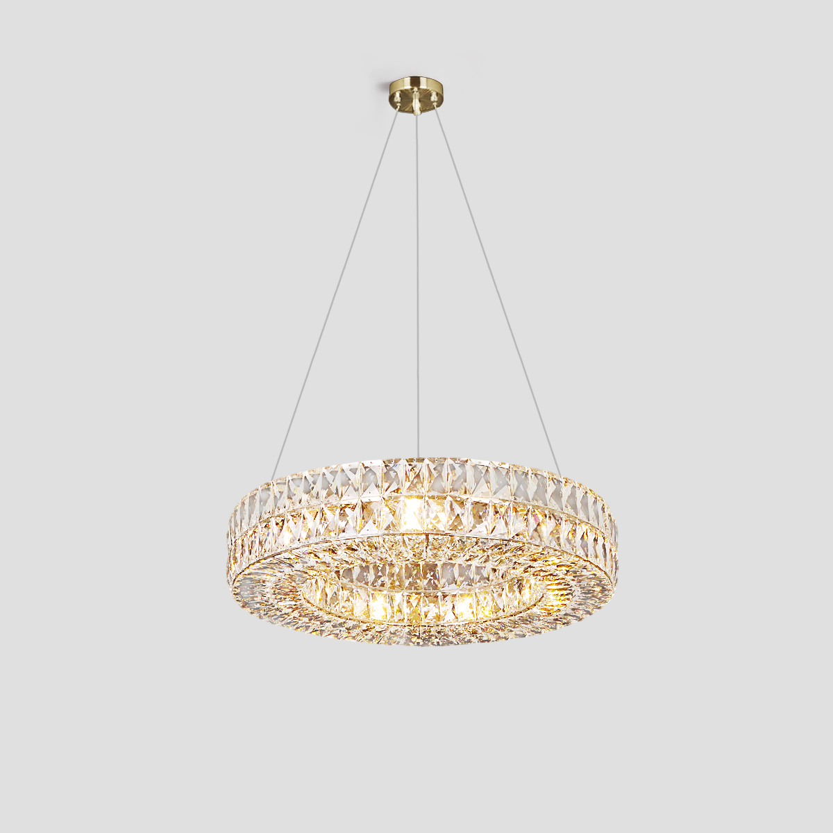 Dina Halo Crystal Ring Chandelier