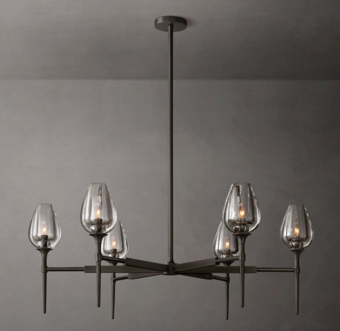 Tulip Round Chandelier 42"