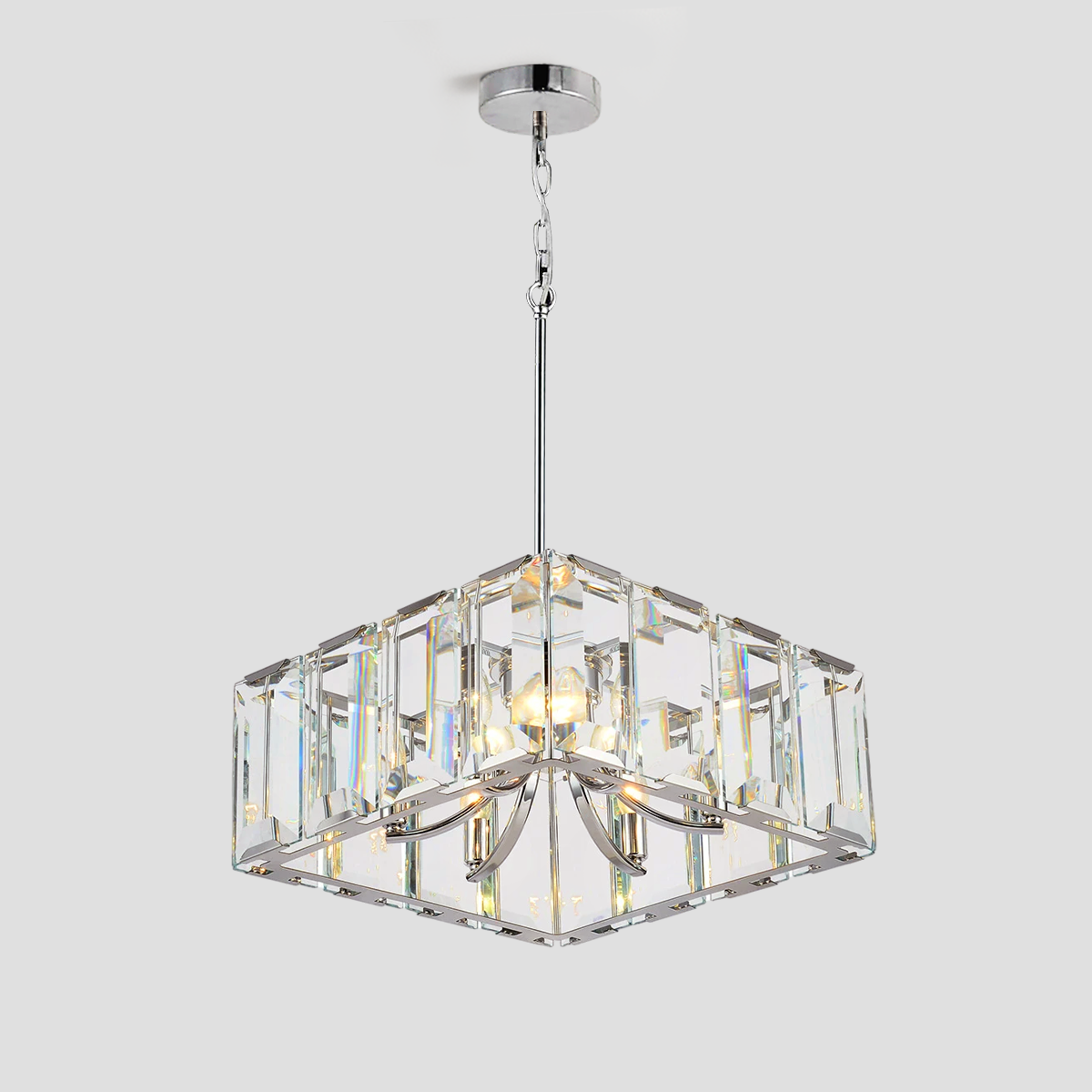 Harly Crystal Square Chandelier 24"