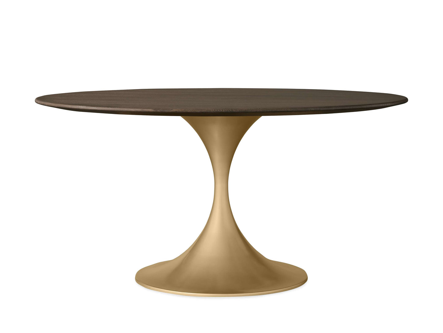 Saint Germain Round Wood Dining Table with Launette Base