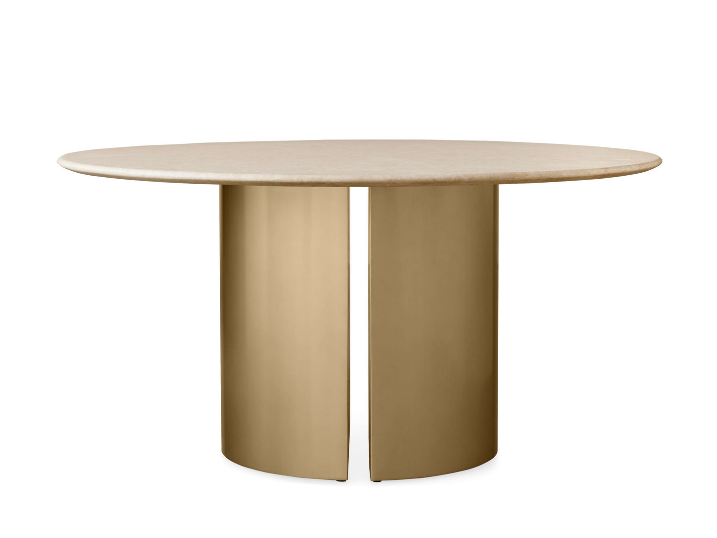 Saint Germain Round Stone Dining Table with Dauphine Base