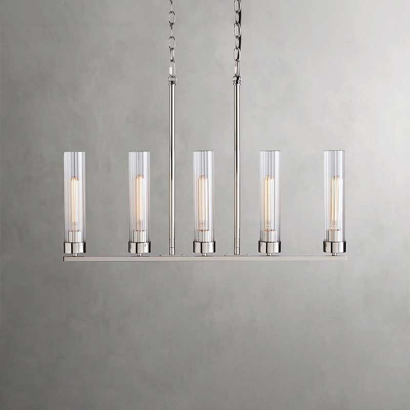 Andreas Glass Linear Chandelier