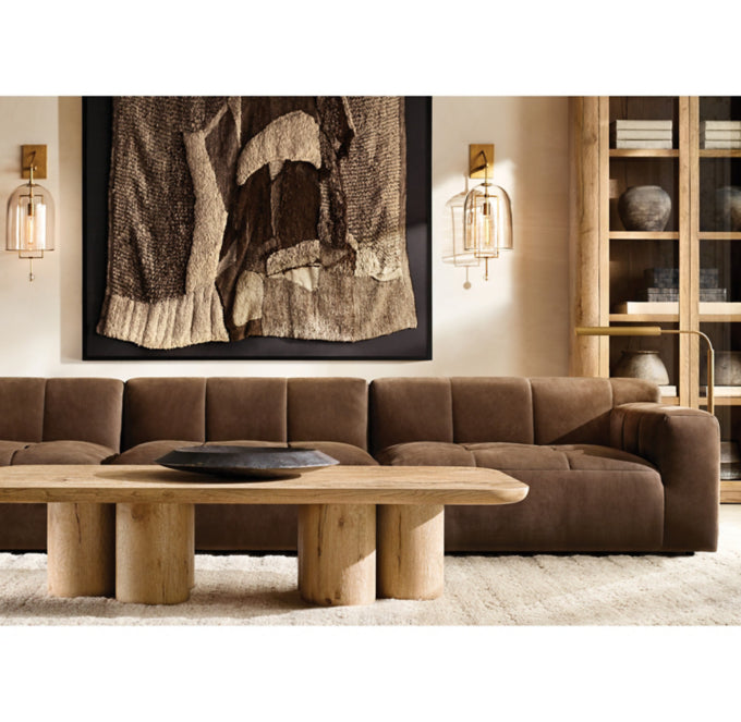 Burano Modular Leather 3-Piece Sofa