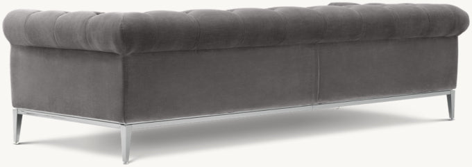 Italia Chesterfield 3-Cushion Sofa - Metal Base