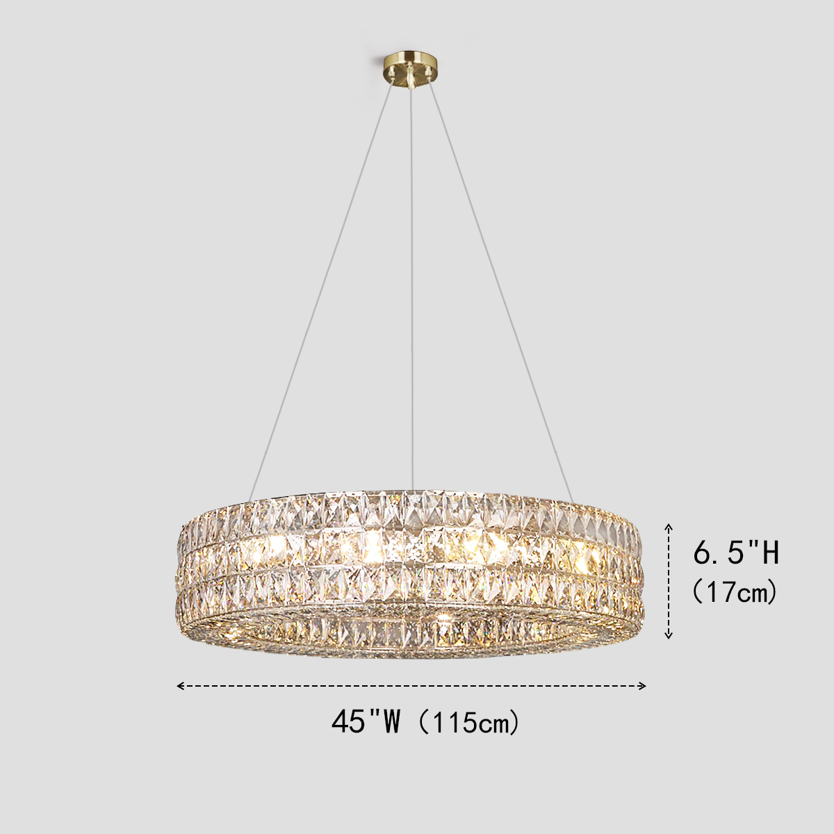 Dina Halo Crystal Ring Chandelier