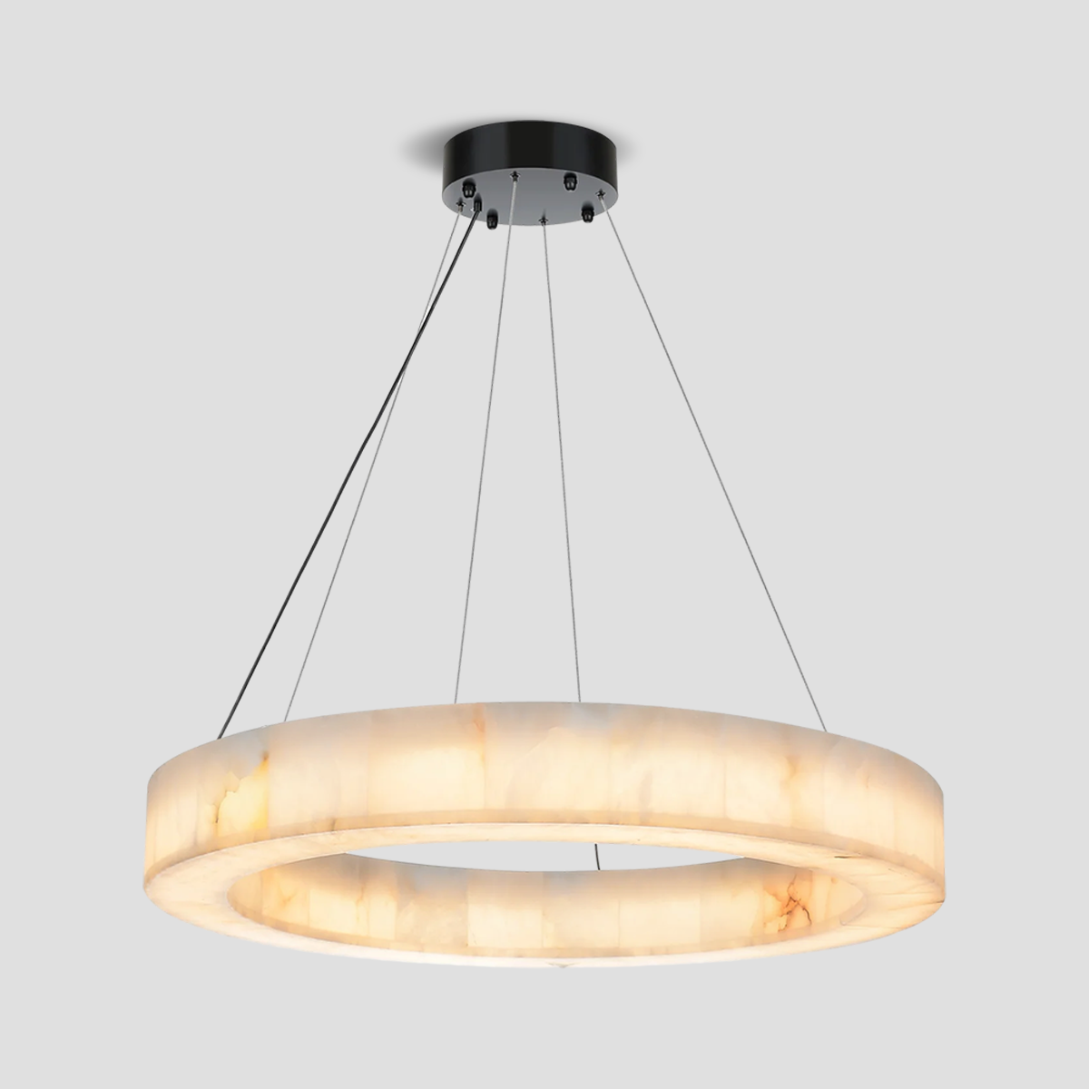Rivage Alabaster Halo Ring Chandelier