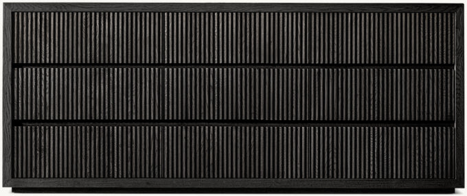 Reclaimed Oak Reeded 9-Drawer Dresser