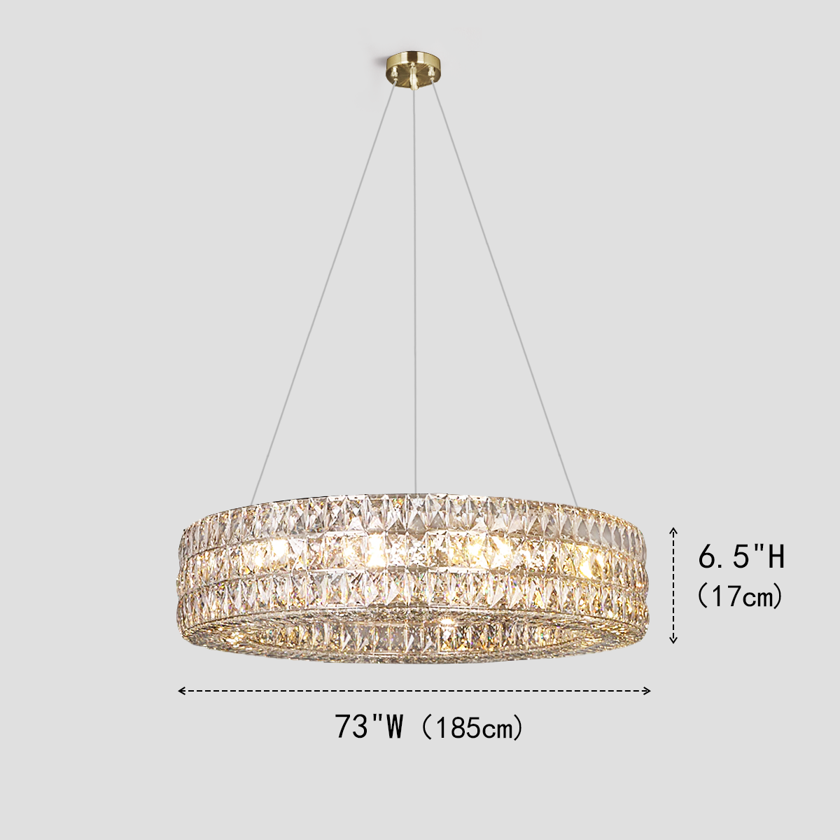 Dina Halo Crystal Ring Chandelier