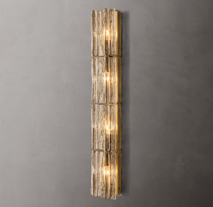 Lattice Smoke Glass Grand Sconce