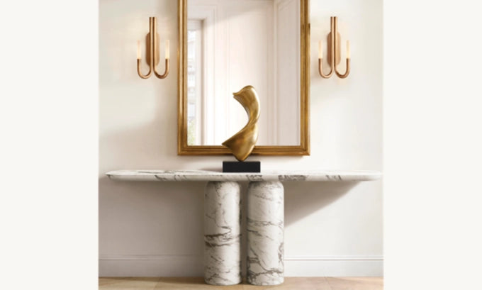 CUPOLA CARVED CONSOLE TABLE