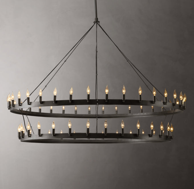 Camino Vintage Candelabra Two-Tier Chandelier 71"