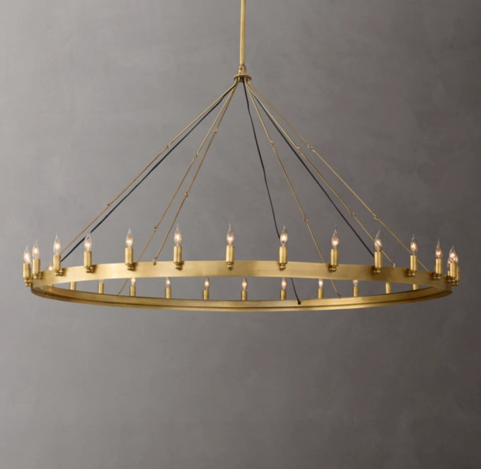 Camino Vintage Candelabra Round Chandelier 63"