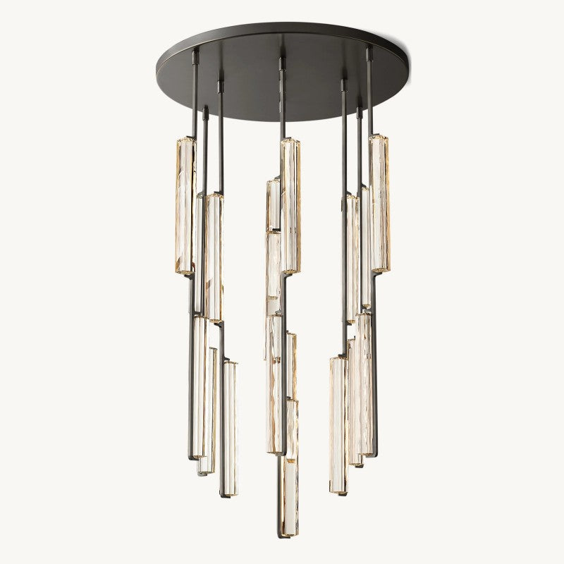 Audubon Crystal Round Living Room Chandelier 40"