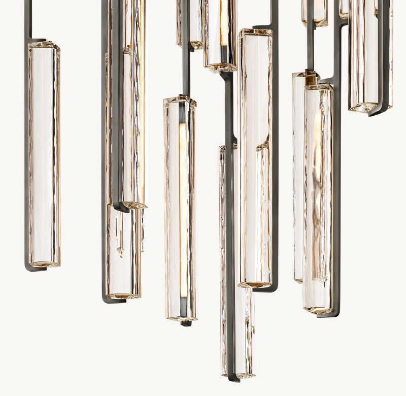 Audubon Crystal Round Living Room Chandelier 56"