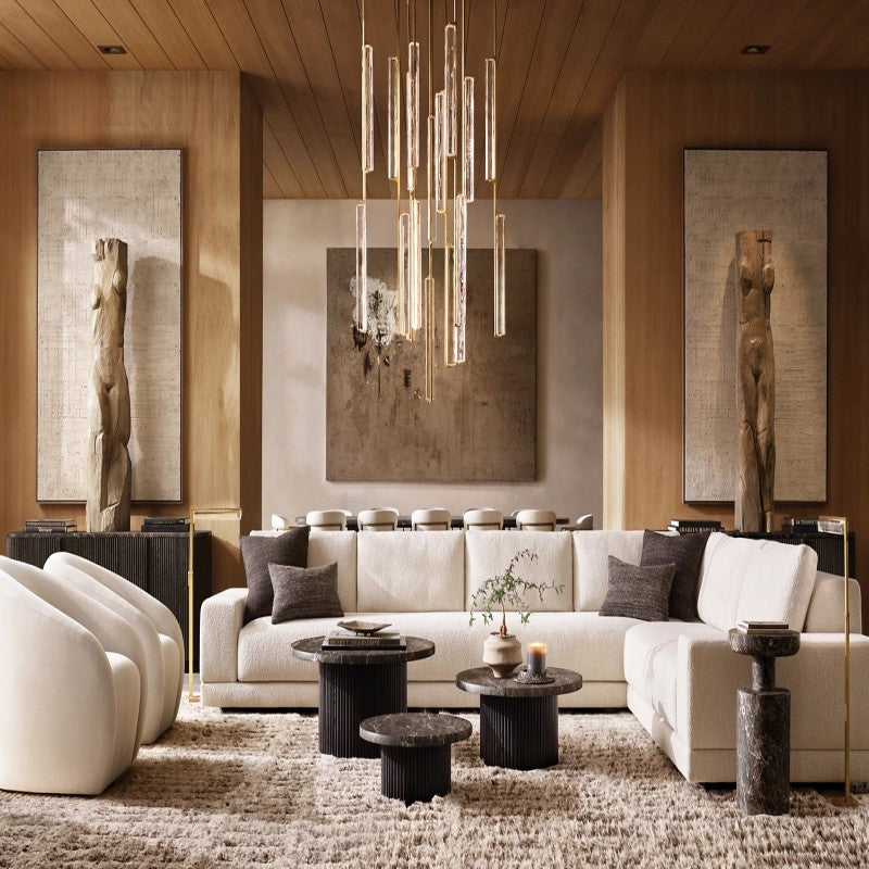 Audubon Crystal Round Living Room Chandelier 56"