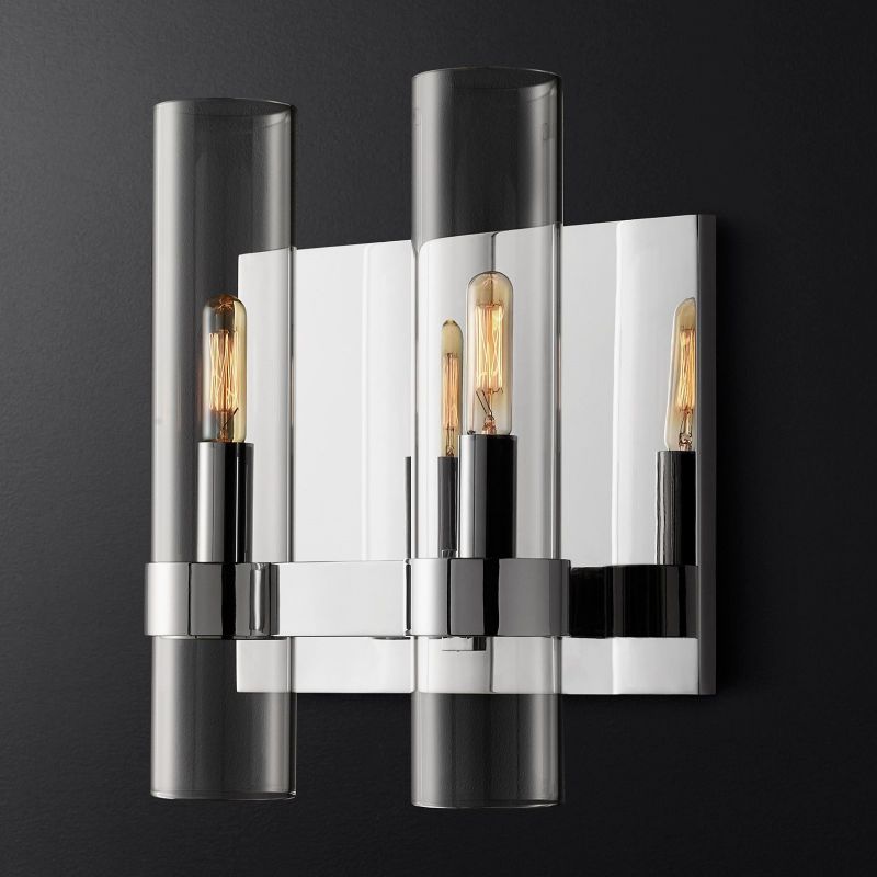 Ravella Blown Glass Double Bathroom Wall Sconce