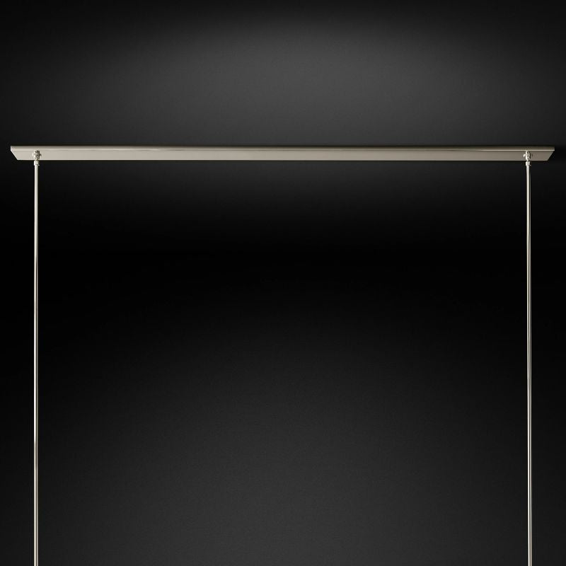 Ravella Blown Glass Linear Dining Room Chandelier 71"