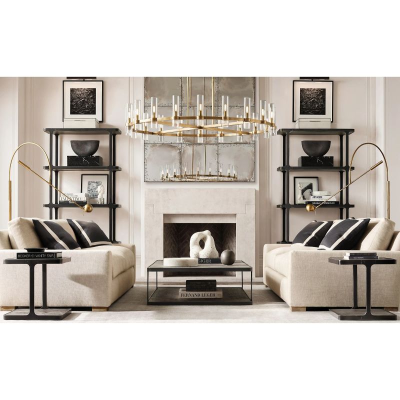 Ravella Blown Glass Round Living Room Chandelier 60"