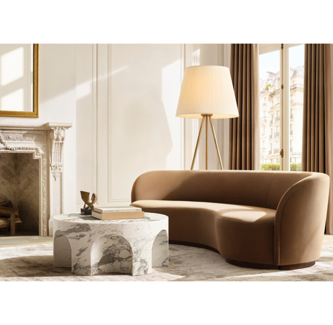 Volta Carved Round Coffee Table