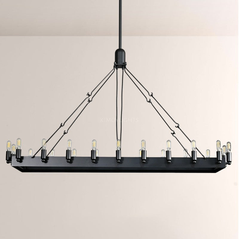 Camino Vintage Filament Rectangular Chandelier