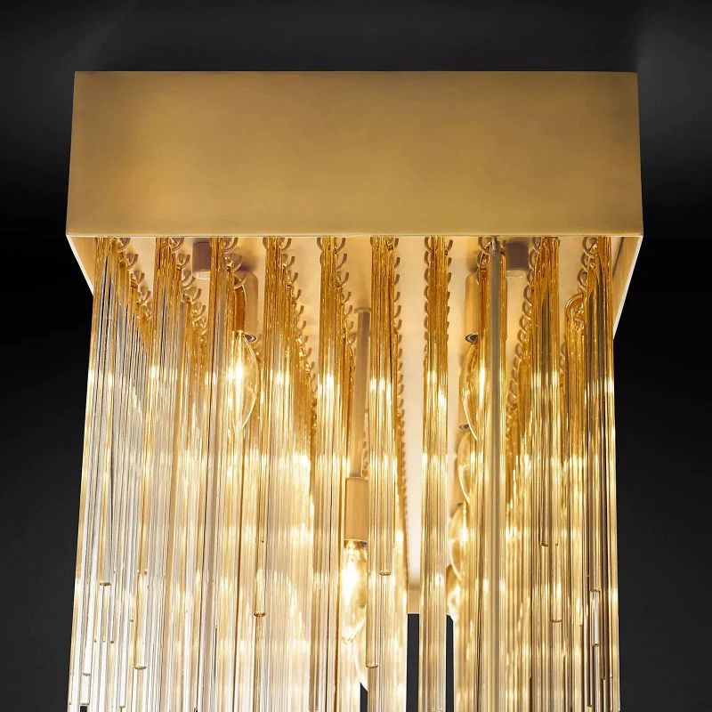 Cascade Rectangular Chandelier 54" For Living Room