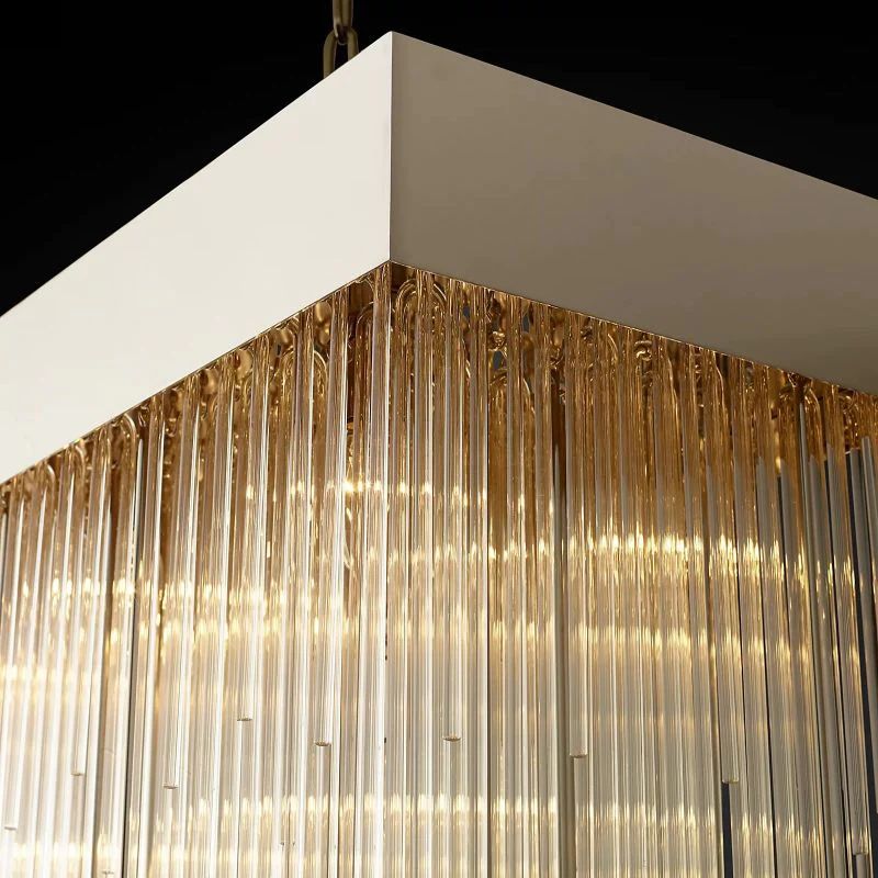 Cascade Rectangular Chandelier 54" For Living Room