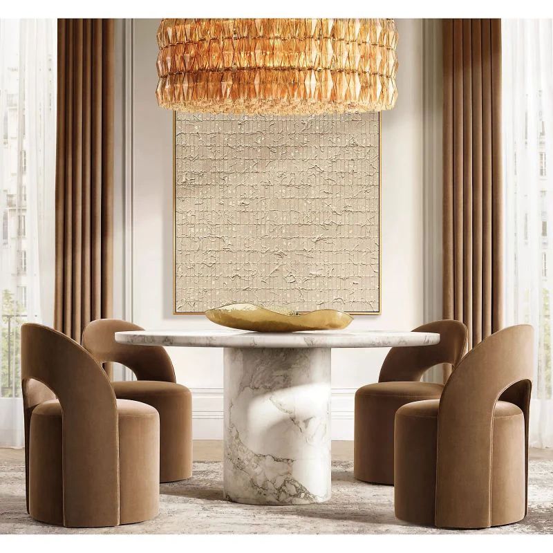 Chiara Clear Glass Round Chandelier 47" For Living Room