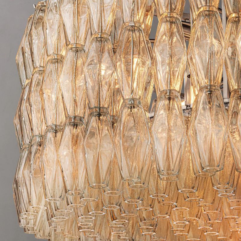 Chiara Clear Glass Round Chandelier 47" For Living Room