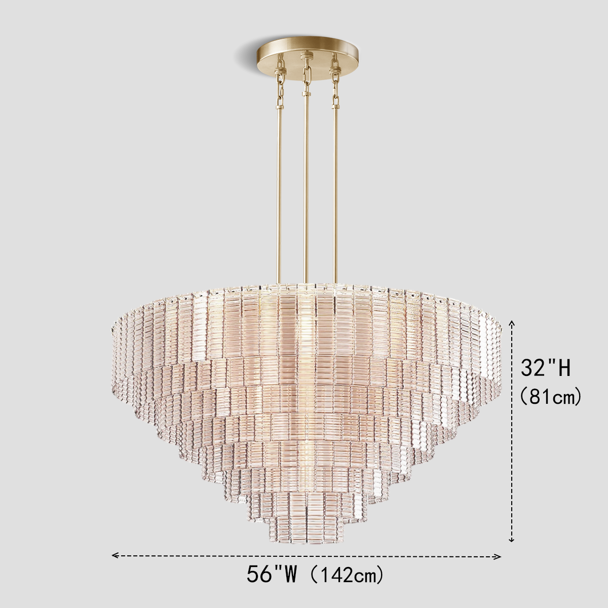 Sina Round Glass Tile Chandelier