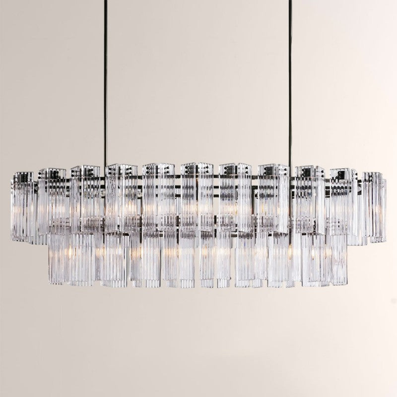 Delsie Oval Glass Chandelier 51''63''72''