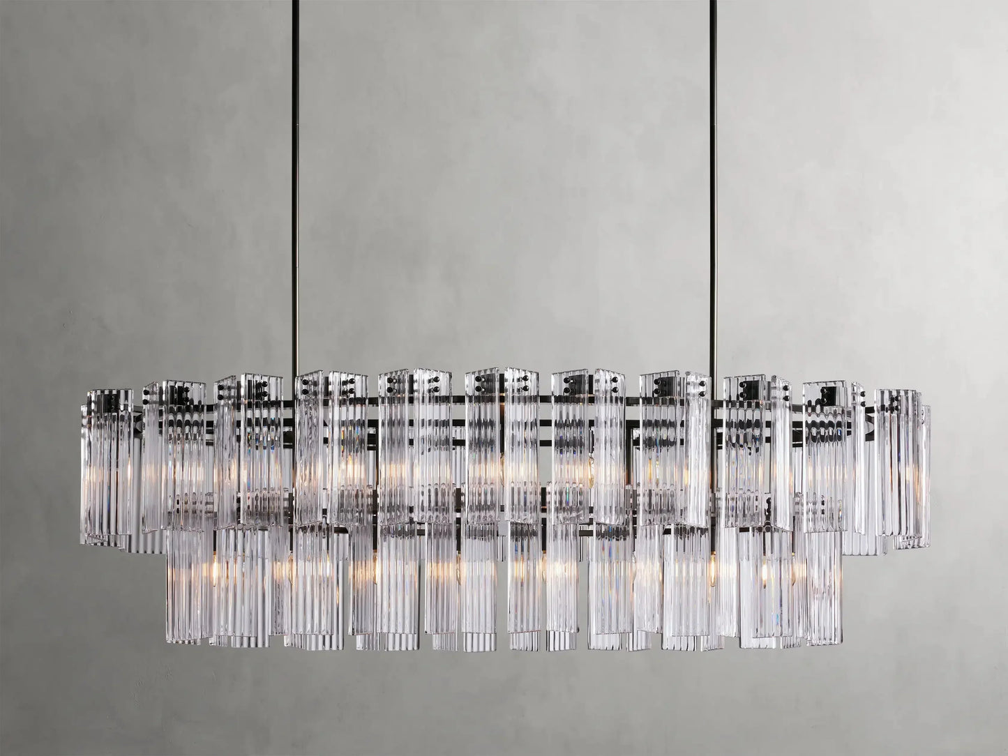 Delsie Oval Glass Chandelier 51''63''72''