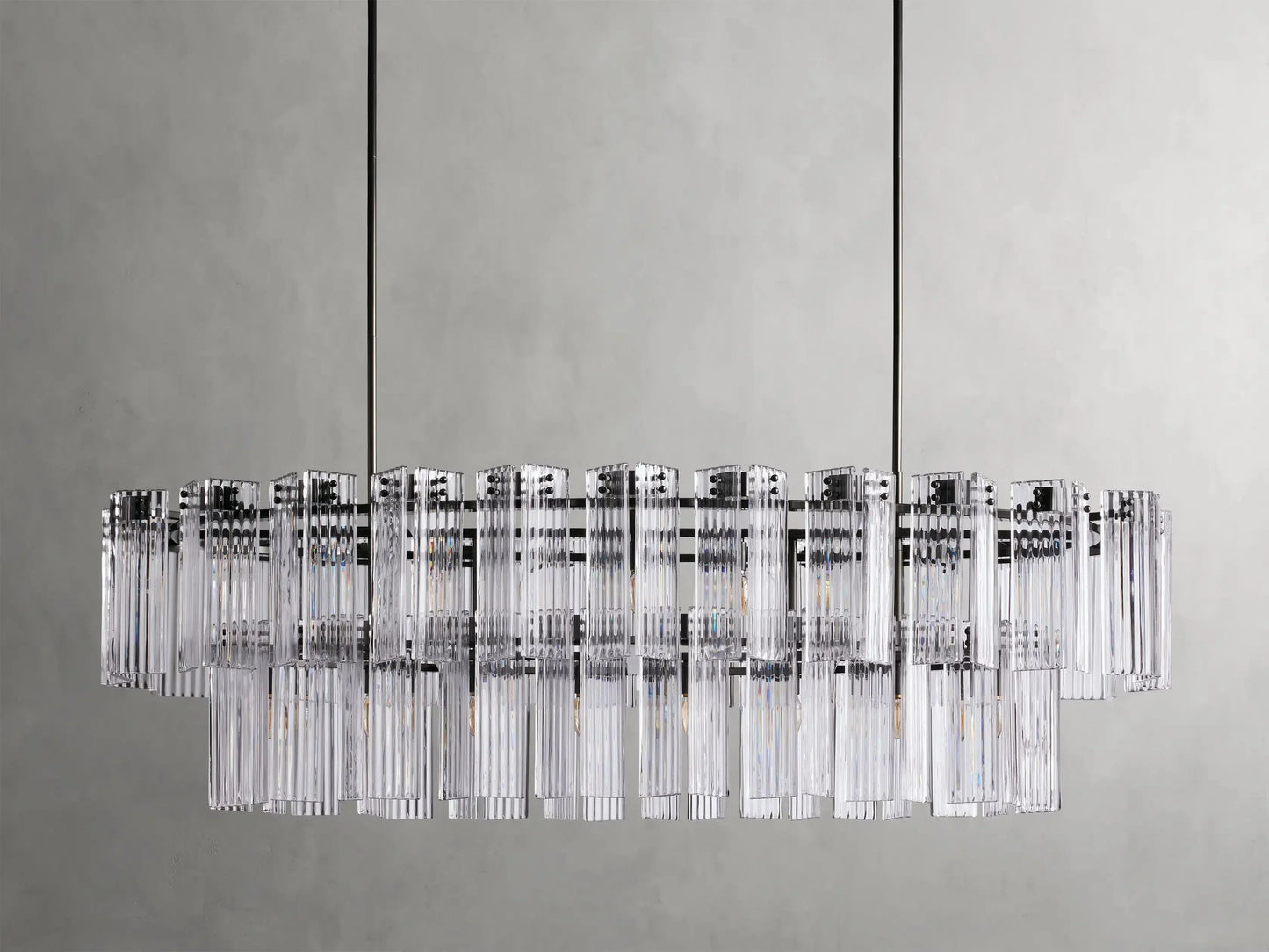 Delsie Oval Glass Chandelier 51''63''72''