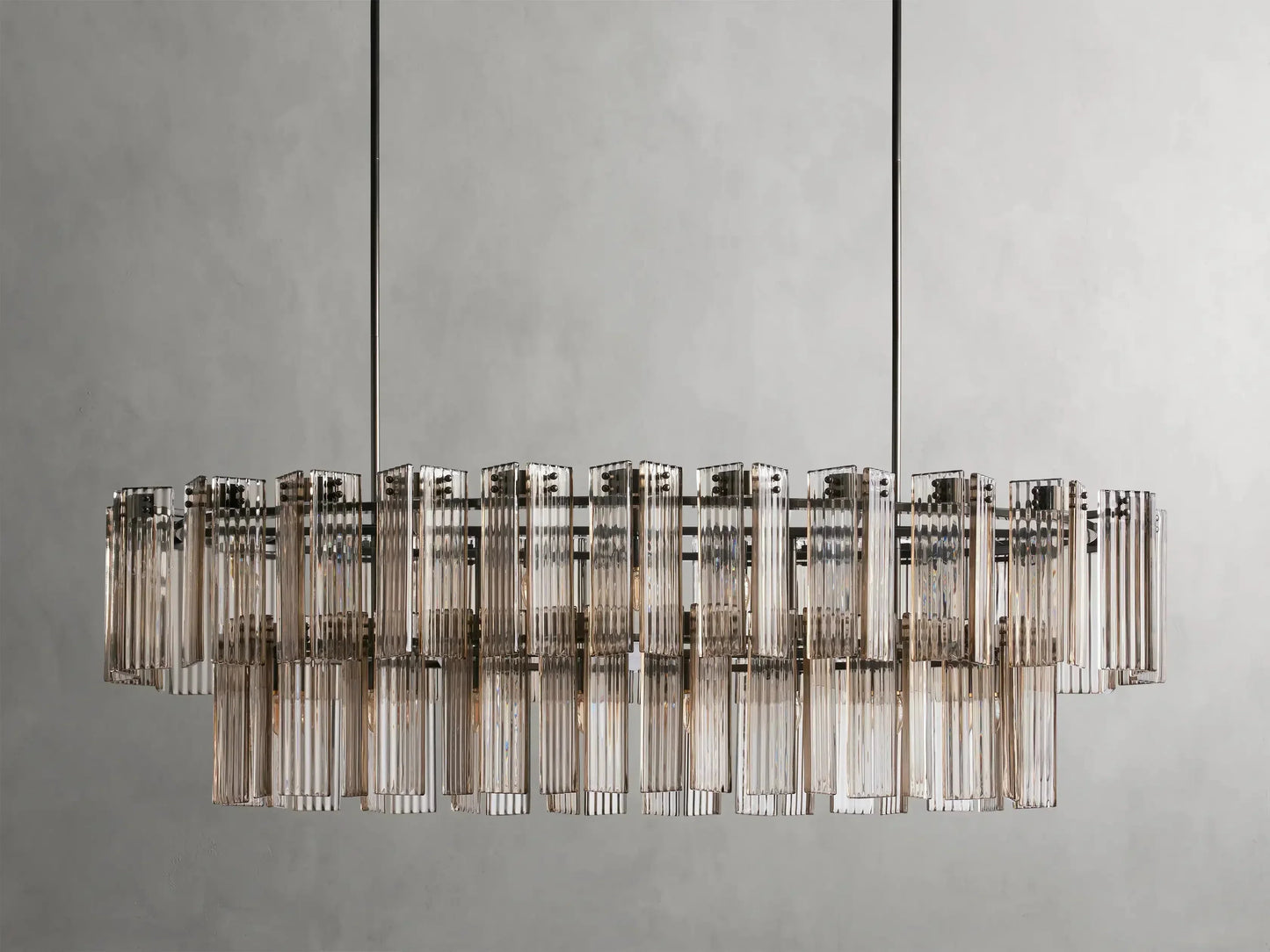 Delsie Oval Glass Chandelier 51''63''72''