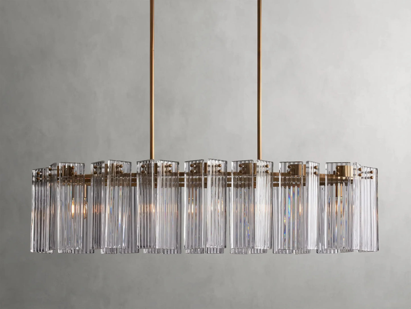 Delsie Oval Glass Chandelier 51''63''72''