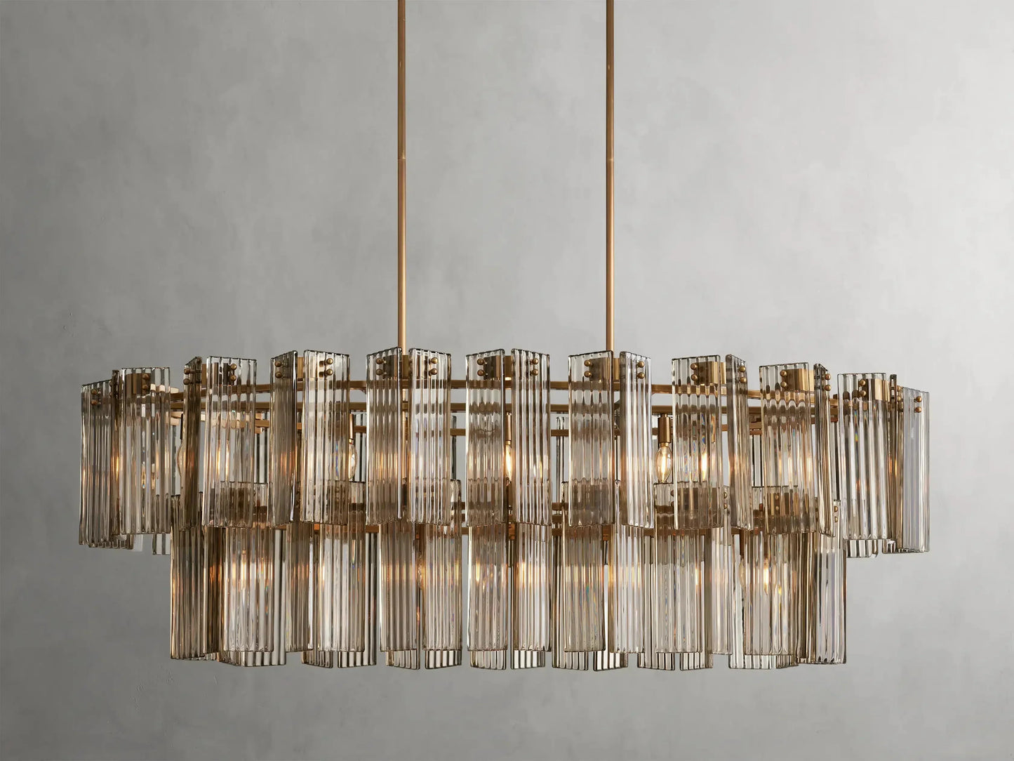 Delsie Oval Glass Chandelier 51''63''72''