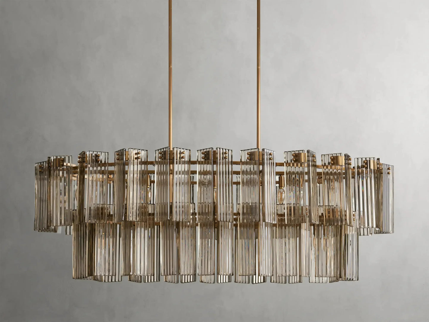 Delsie Oval Glass Chandelier 51''63''72''