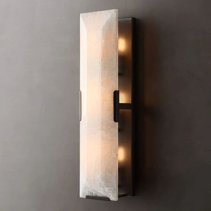 Harlou Alabaster Linear Bedroom Sconce
