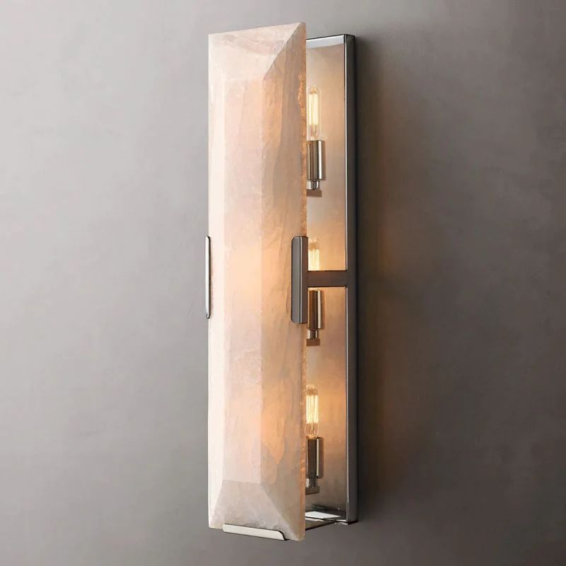 Harlou Alabaster Linear Bedroom Sconce