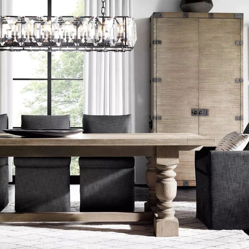 Harlou Crystal Rectangular Dining Room Chandelier 62"