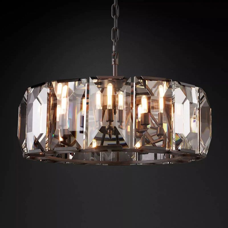 Harlou Crystal Round Dining Room Chandelier 31"