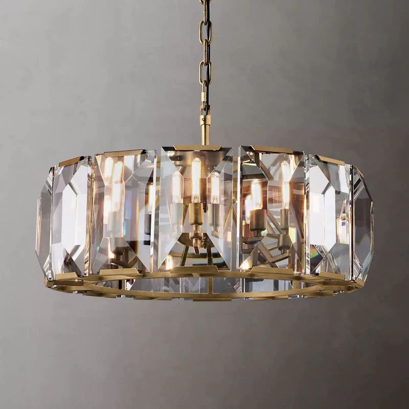 Harlou Crystal Round Dining Room Chandelier 31"